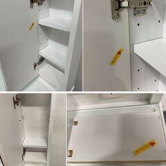 NITORI/ニトリ ドレッサー 三面鏡 フォウ WH ホワイト スツール付 中古家具 店頭引取歓迎 R8410の画像