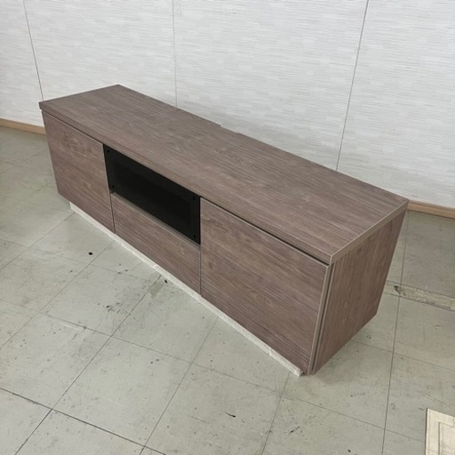 未使用　美品　幅150　TV台　テレビボード　大理石調　グレージュ　韓国インテリア　新生活　強化ガラス　ローボード　キャビネット