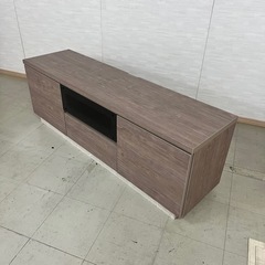 未使用　美品　幅150　TV台　テレビボード　大理石調　グレージュ　韓国インテリア　新生活　強化ガラス　ローボード　キャビネットの画像