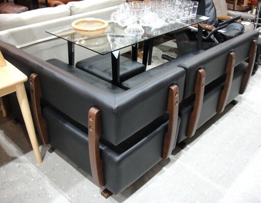 シギヤマ家具 ダイニングベンチ ダイニングソファー 3点セット 【モノ市場東海店 33】