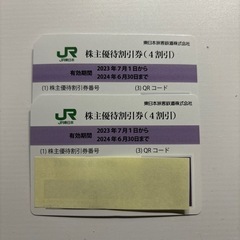 値下げしました JR東日本　株主優待券2枚の画像
