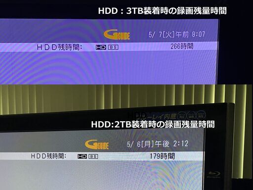 ♪☆　SHARP　ブルーレイレコーダー　500GB/1TB/2TB/➡3TBに容量アップ