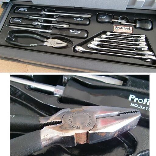 ProfiTool ツールセット 工具箱 スパナ レンチ ペンチ ポンチ ハンドツールまとめて PROXERラチェットハンドル 札幌市