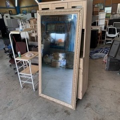 決まりました☆6/4まで⚠️アンティークな大きい鏡☆フレームが弱...