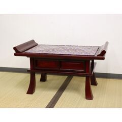 ≪U789-イ11ジ≫ 【在庫品】 経台/経机 木製 引き出し付き 幅62㎝/高さ34㎝ 仏具/仏壇 供養台/供物机/御供机/経卓 法事/法要