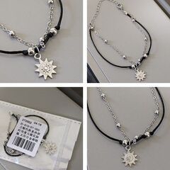 太陽モチーフ/2連アンクレット兼ブレスレット（新品）の画像