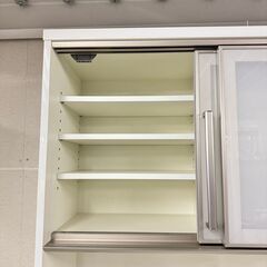 W 18013 綾野製作所 ソフトクローズ 2枚ガラス扉キッチンボード ◇大阪