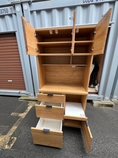 ?【超美品】ニトリ　キッチンボード（エトナ90KB LBR）