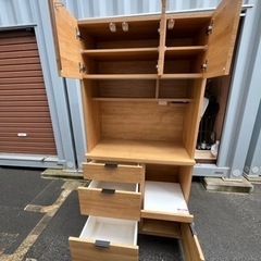 💕【超美品】ニトリキッチンボード（エトナ90KB LBR） (おさる