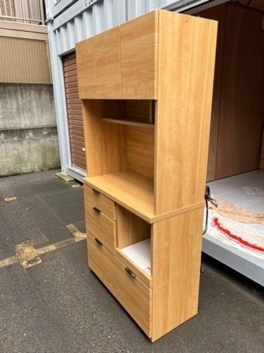 💕【超美品】ニトリキッチンボード（エトナ90KB LBR） (おさる