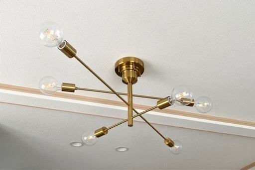 unico【別注カラー】Astre ゴールド　照明　LED電球付き　シーリングライト