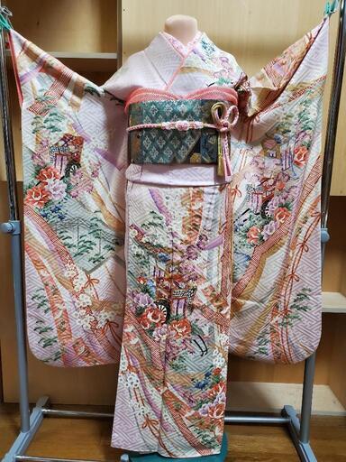 振袖・袋帯・長襦袢・小物セット 振袖(33)、長襦袢、袋帯、小物 7点セット