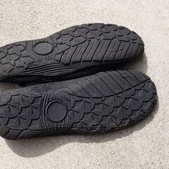 ビーチパラソル、マリンシューズの画像