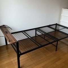 スチール組立シングルベッド