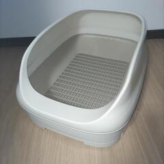 【値下げ】カインズもっと濃いブルー紙猫砂4袋＋ニャンとも清潔トイレの画像