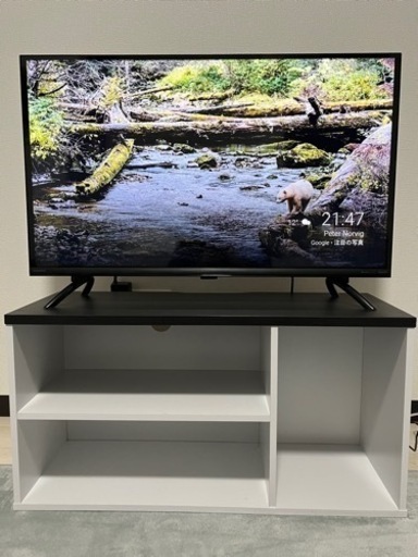 2023年製 ORION チューナーレステレビ 32型 型番SAFH321 おまけ テレビボード