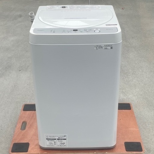 高年式 ! ! ◇シャープ 洗濯機 2022年製 6Kg 高濃度洗浄 ステンレス穴なし槽 自動槽洗い 節水 ES-GE6FJ 洗浄済み ! !