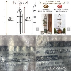 新品　daim 組み立てかんたんローズオベリスク 直径25cm×高さ210cmの画像