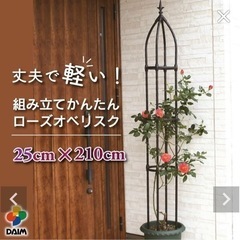 新品　daim 組み立てかんたんローズオベリスク 直径25cm×...