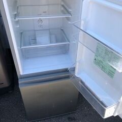 NO 131❗️福岡市内配送無料　2021年式 冷蔵庫 ブラッシュシルバー AQR-13K-S [2ドア /右開きタイプ /126L] [冷凍室 46L]