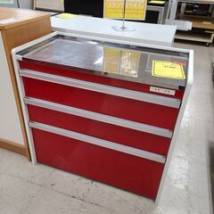J4899　レンジ台　レッド　クリーニング済　【リユースのサカイ柏店】　