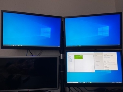 PC、3画面モニター22インチ、モニターアームセット