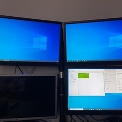 PC、3画面モニター22インチ、モニターアームセット