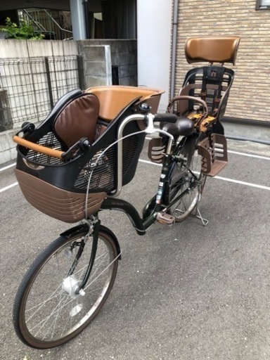 前後チャイルドシート付き自転車