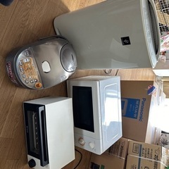 (受け渡し完了)引越し処分中古 炊飯器 電子レンジ オーブンレン...