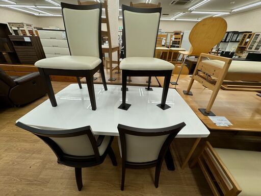 ★ジモティ割あり★ ニトリ ダイニングセット 茶色 H70×W150×D90 クリーニング済み KJ5232