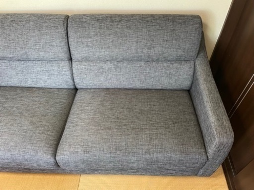 値下げしました！　ニトリ 家具 ソファ 3人掛けソファ　グレー 