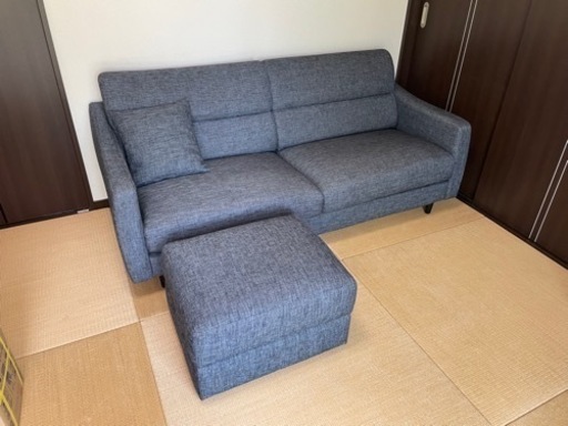 値下げしました！　ニトリ 家具 ソファ 3人掛けソファ　グレー