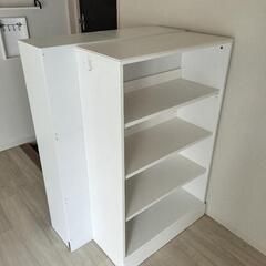 買値二万以上！ＩＫＥＡのスリム靴箱２セット＋収納棚の画像