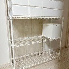 【商談済】ニトリスチールラック＆収納ケース