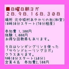 日曜日の朝ヨガ【６月】の画像