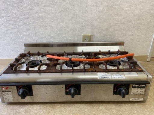 値下げ！中古　業務用3口ガスコンロ