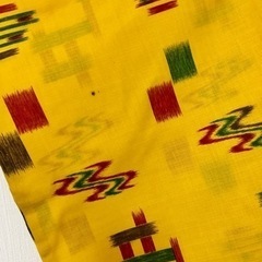 【着物】かすり 絣 黄色の画像