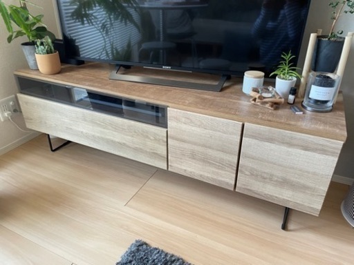 交渉中　テレビボード アイアン ウッド  幅150 家具 収納家具 テレビ台
