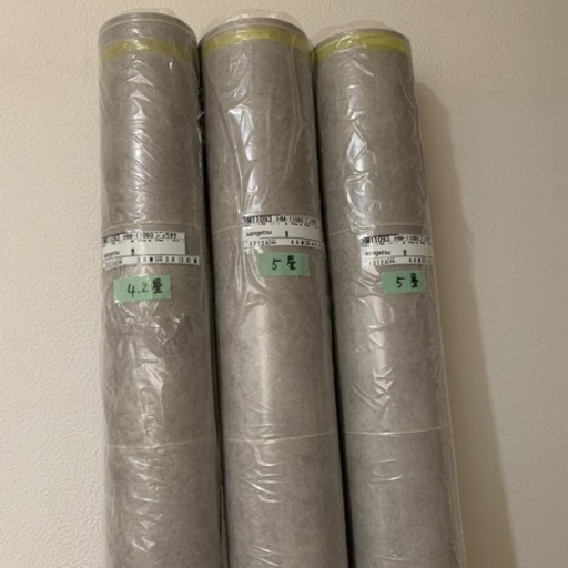 14.2畳ぶん　グレー　クッションフロア　節目あり