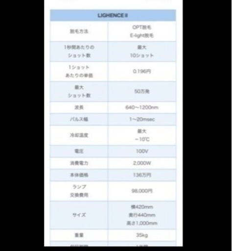 脱毛器(業務用)IPL SHR (OPT「