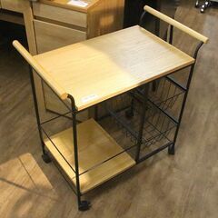 北大前! 札幌 引取 キッチンワゴン キッチンカート ベージュ×...