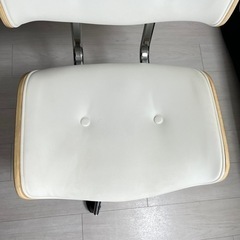 チェア　椅子　ホワイト 木目の画像