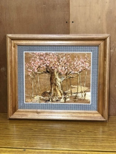 絵画　木版画　油絵　『岐阜の淡墨桜』　逸品！