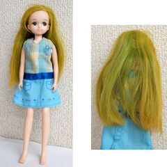 リカちゃん キャンディ カラーチェンジ きらちゃん グリーン×イエローの髪　人形　ドール　レア　☆ PayPay(ペイペイ)決済可能 ☆ 札幌市 豊平区 平岸 平岸店の画像