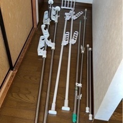 セット！ 突っ張り棒　竿竹　物置き突っ張りラック