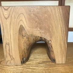 木材台花台　台　木製　骨董品　アンティーク木製置物台　檜？　杉？...