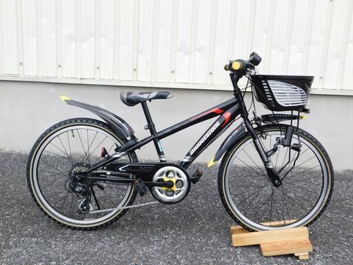 店内でも中古自転車多数販売中!　見に来てください　大人気! 綺麗! 迫力とスピード感! ジュニアマウンテンの決定版! ブリヂストン クロスファイヤージュニア CFJ-27 ダイナモランプモデル SHIMANO Tourney 外装7段 22×1.75 P.Xシーニックブラック 車体極めて良好! 自627