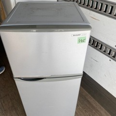 No145❗️ 福岡市内配送無料 シャープ SHARP 直冷式冷蔵庫 （118L・右開き） 2ドア シルバー系 SJ-H12W-S