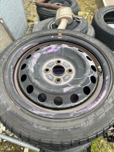 ヤリス純正鉄チン　5.5j？軽サイズタイヤ