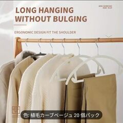 新品　滑り止め衣類ハンガー10本の画像